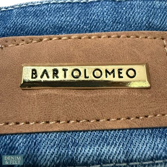 Bartolomeo Premium Colombian Flare Jeans Blue Wash Stretch Denim Women’s NEW - Picture 6 of 11